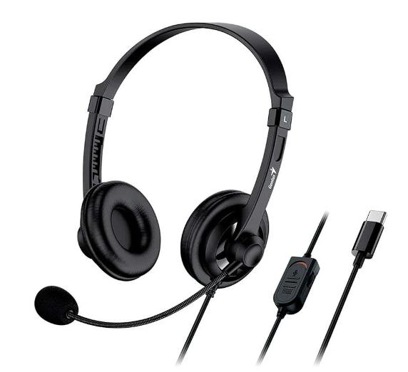 HS GENIUS HS-230U C/ MIC P/PC USB-C PRETO