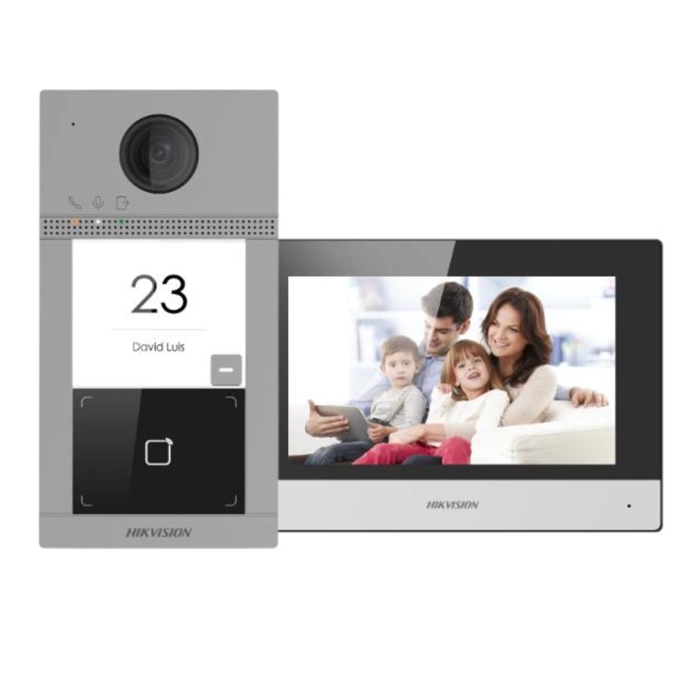 VIDEOPORTEIRO IP HIKVISION DS-KIS614 POE WI-FI 7" TOUCH SCREEN