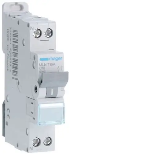 GENÉRICO DISJUNTOR HAGER 1P+N 40A C Q9 MATÉRIAL ELÉTRICO