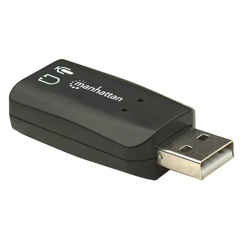 ADAPT USB-A PARA 3.5MM HIGH SPEED, MANHATTAN PRETO