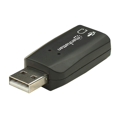 ADAPT USB-A PARA 3.5MM HIGH SPEED, MANHATTAN PRETO