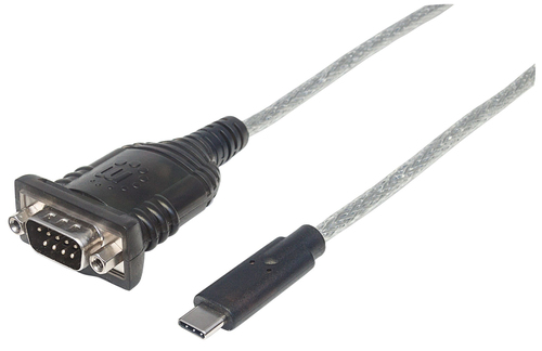ADAPT USB-C 2.0 (M) PARA SERIE DB9/FTDI FT232RL (M) MANHATTAN