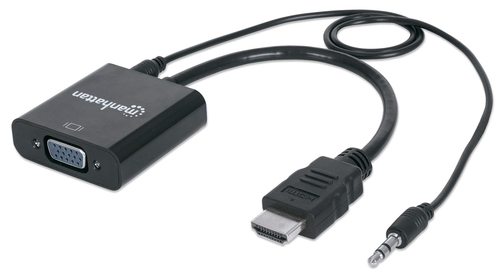 ADAPT HDMI (M) PARA VGA (F) COM AUDIO MANHATTAN