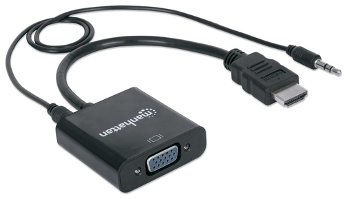 ADAPT HDMI (M) PARA VGA (F) COM AUDIO MANHATTAN