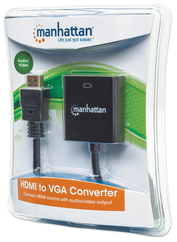 ADAPT HDMI (M) PARA VGA (F) COM AUDIO MANHATTAN