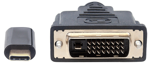 CABO USB-C (M) PARA DVI-D/I (M) 2MT FHD MANHATTAN PRETO