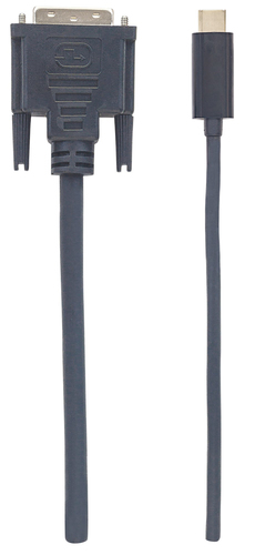 CABO USB-C (M) PARA DVI-D/I (M) 2MT FHD MANHATTAN PRETO