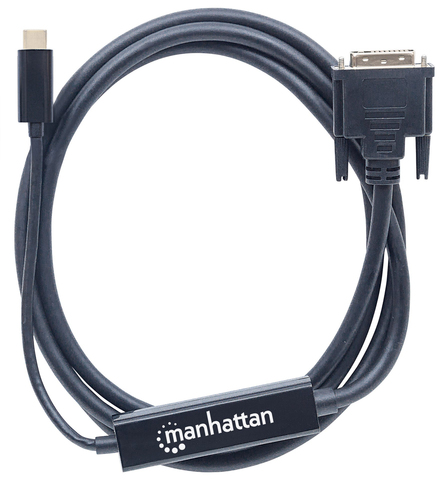 CABO USB-C (M) PARA DVI-D/I (M) 2MT FHD MANHATTAN PRETO