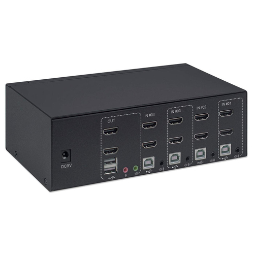 KVM SWITCH 4 PT MANHATTAN DUAL-MONITOR HDMI