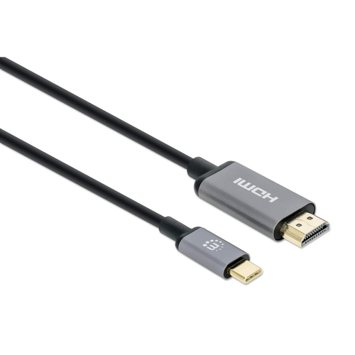 CABO USB-C (M) PARA HDMI (M) 2MT 4K MANHATTAN DOURADO