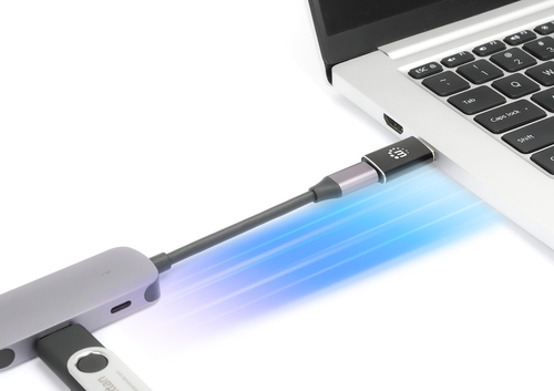 ADAPT USB-A (M) PARA USB-C (F) MANHATTAN