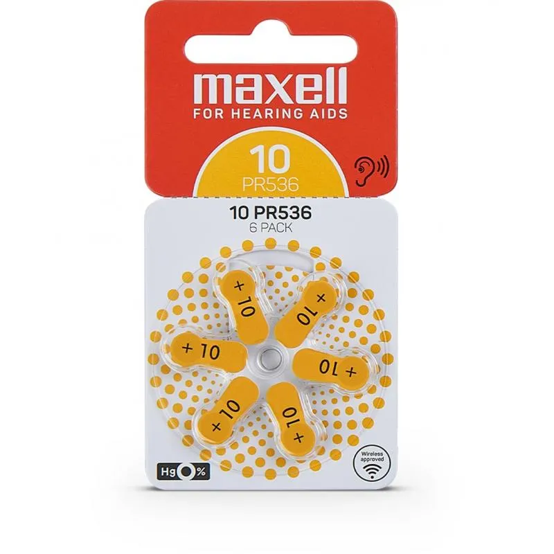 PILHA MOEDA MAXELL PR536WA 10 6UN 1,45V