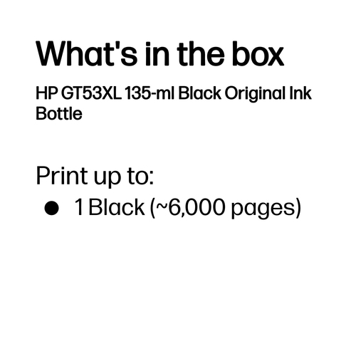 HPI TH GT53XL PRETO BOTTLE 415 INK TANK TH GT51XL 135ML BLACK INK BOTTLE 415 INK TANK