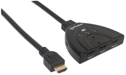 HUB SPLITTER 3XHDMI INP (F) PARA 1XHDMI OUT (F) 4K@60HZ MANHATTAN