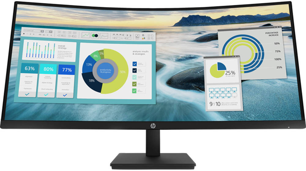 HPI MONITOR HP 34" 2K SERIES E CURVO AJUSTÁVEL OFFICE HDMI/USB COM USB A/DP PRETO P34HC