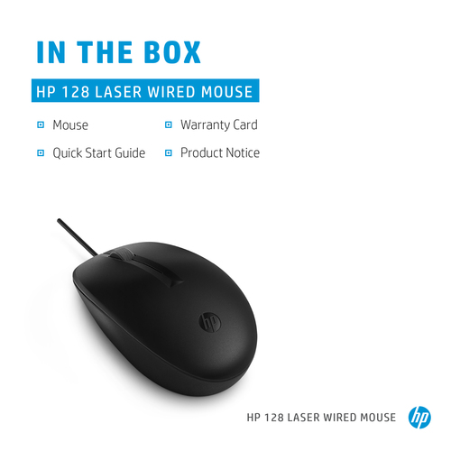 HPI MOUSE HP 128 1200DPI USB PRETO
