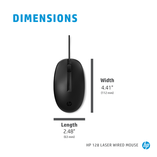 HPI MOUSE HP 128 1200DPI USB PRETO