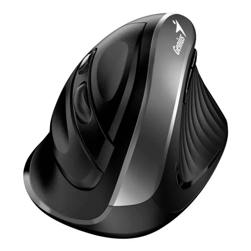 MOUSE GENIUS 8250S ERGO SILENT VERTICAL 1600DPI WIRELESS PRETO/CINZA