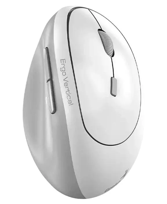 MOUSE GENIUS 8350S ERGO AI VERTICAL 1600DPI WIRELESS/BT BRANCO/CINZA