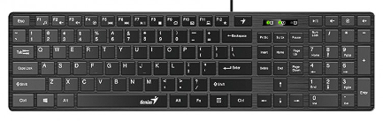 TECLADO GENIUS SLIMSTAR 126 USB-A COM FIO PT PRETO