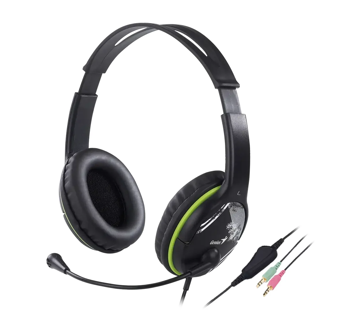 HS GENIUS HS-400A COM MIC + CABO 3.5MM PRETO/VERDE