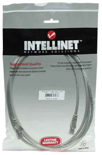 CABO DE REDE RJ45 INTELLINET 7.5M CAT5 UTP ETHERNET CINZA