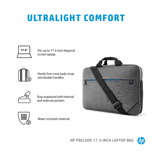 HPI MOCHILA 17.3" HP PRELUDE TOPLOAD CINZENTA