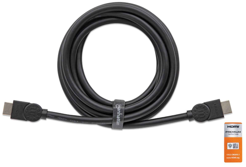 CABO HDMI (M) PARA HDMI (M) 1MT HIGH SPEED 18GBPS 4K 60HZ UHD MANHATTAN PRETO