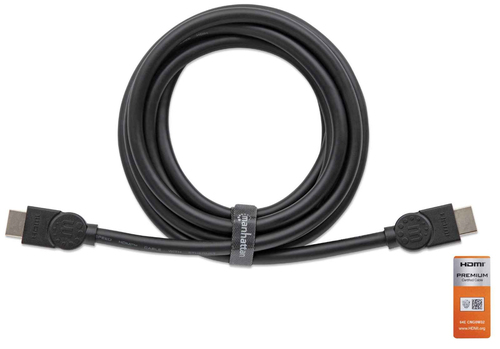 CABO HDMI (M) PARA HDMI (M) 1.8MT HIGH SPEED 18GBPS 4K 60HZ UHD MANHATTAN PRETO