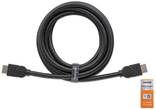 CABO HDMI (M) PARA HDMI (M) 3MT HIGH SPEED 18GBPS 4K 60HZ UHD MANHATTAN PRETO