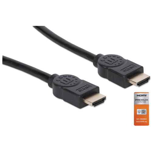 CABO HDMI (M) PARA HDMI (M) 5MT HIGH SPEED 18GBPS 4K 60HZ UHD MANHATTAN PRETO