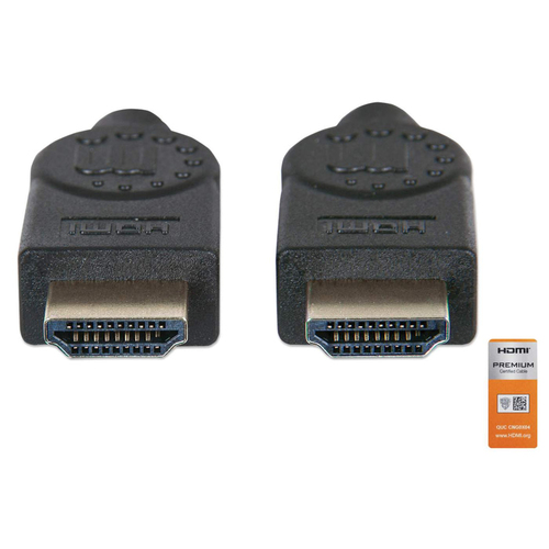 CABO HDMI (M) PARA HDMI (M) 5MT HIGH SPEED 18GBPS 4K 60HZ UHD MANHATTAN PRETO