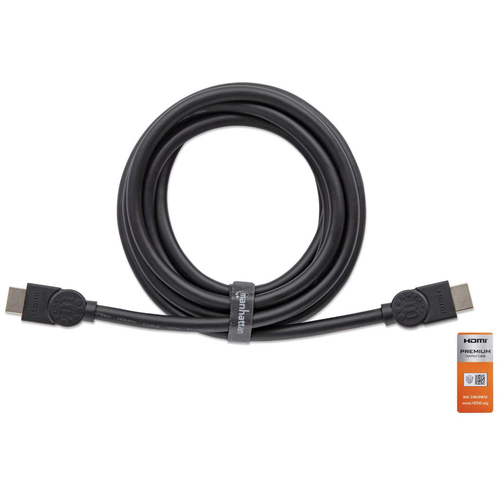 CABO HDMI (M) PARA HDMI (M) 5MT HIGH SPEED 18GBPS 4K 60HZ UHD MANHATTAN PRETO