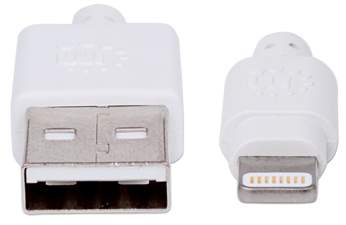 CABO USB-A (M) PARA LIGHTNING (M) 0.5MT ILYNK DADOS/CARGA MANHATTAN BRANCO