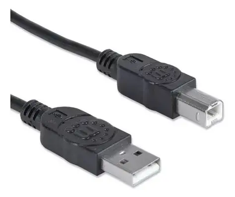 CABO USB-A (M) PARA USB-B (M) 5MT SUPERSPEED DADOS/CARGA MANHATTAN PRETO