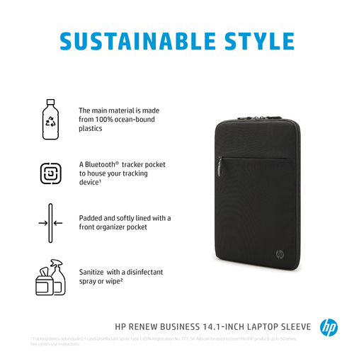 HPI BOLSA 14.1" HP RENEW BUSINESS PRETA SLEEVE