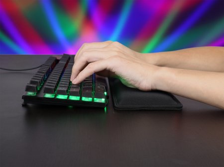 APOIO DE PULSO MANHATTAN PARA TECLADO PRETO