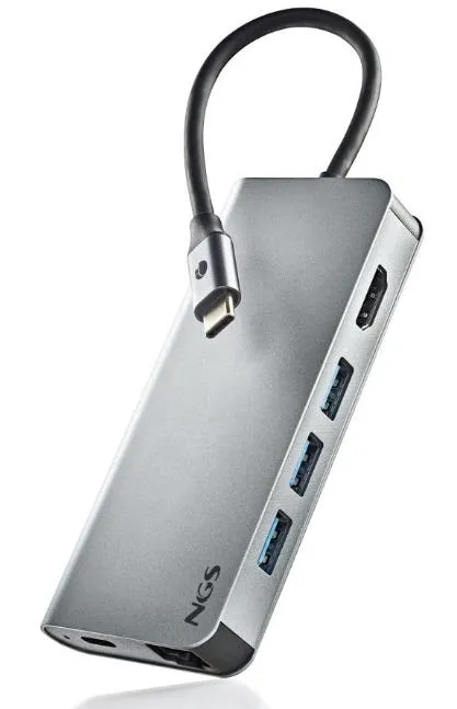 HUB NGS ALUM. 8 PARA 1 USB-C MULTI-PORT ADAPTER WONDERDOCK8