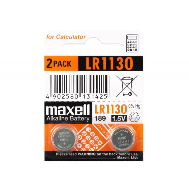 PILHA MOEDA MAXELL LR1130 189 PACK2 (1/5) 1,5V