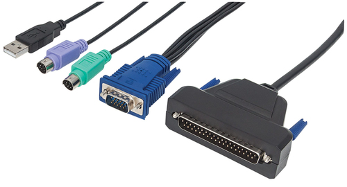 INTELLINET CABO VGA 1 PORT (M) PARA INTEL (M) 1.8MT KVM USB/VGA MANHATTAN PRETO