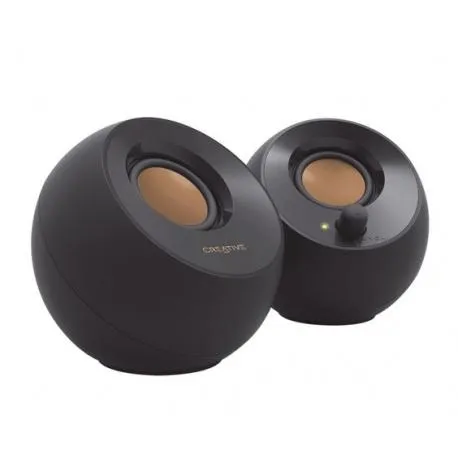 COLUNA CREATIVE PEBBLE 2.0 MULTIMÉDIA 4W RMS USB-A/3.5MM PRETA