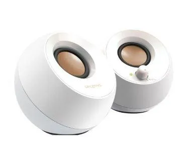 COLUNA CREATIVE PEBBLE 2.0 MULTIMÉDIA 4W RMS USB-A/3.5MM BRANCA