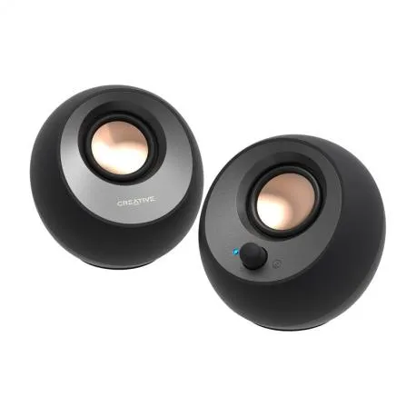 COLUNA CREATIVE PEBBLE V3 2.0 MULTIMÉDIA 8W RMS BT/USB-C PRETA