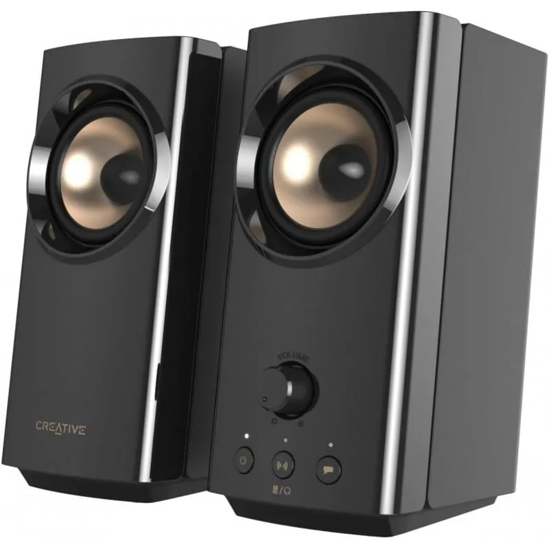COLUNA CREATIVE T60 2.0 MULTIMÉDIA 30W RMS BT/USB-COM 3.5MM PRETA