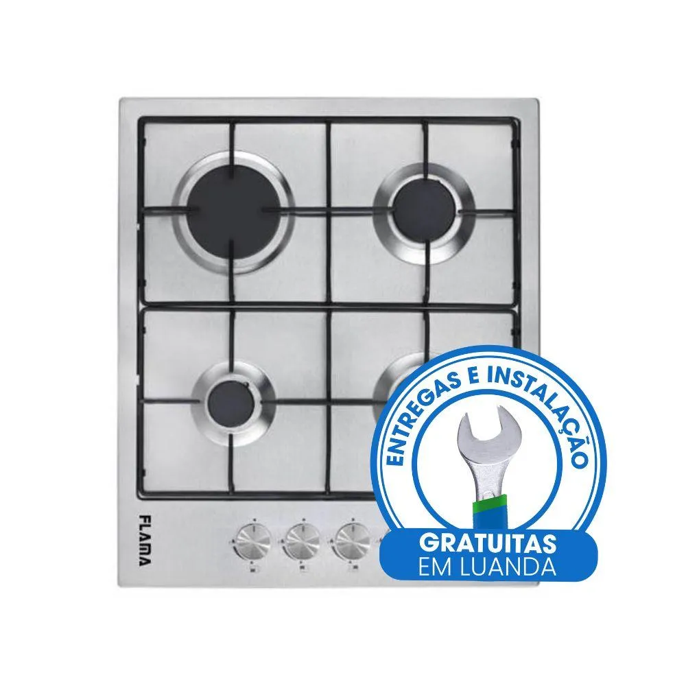 GD B-IN PLACA A GÁS ENCASTRE FLAMA 60 INOX LAT 9005FL