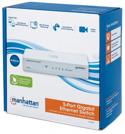 MANHATTAN SWITCH 5 MANHAT GIGA IEEE 802.3AZ PLASTICO