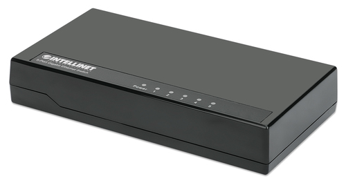 SWITCH 5 INTELLINET 10/100/1000 GIGABIT PLASTICO PRETO