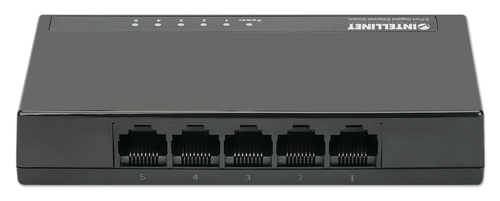 SWITCH 5 INTELLINET 10/100/1000 GIGABIT PLASTICO PRETO