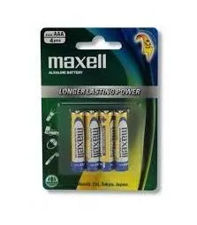 PILHA AAA LR03 PK/4 MAXELL ALKALINE