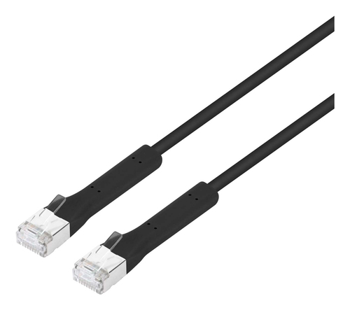 CABO DE REDE RJ45 INTELLINET 0.5M CAT6A F/FTP SLIM 32 AWG ETHERNET PRETO